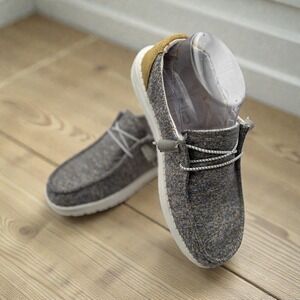 Hey Dude Wendy Mustard Mix‎ Women's Slip-On Shoes | Size US 7 Lightweight Canvas